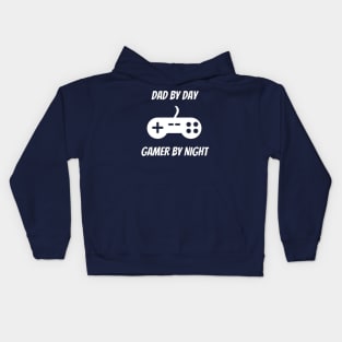 Dad By Day Gamer By Night Gift For Dad Birthday Kids Hoodie